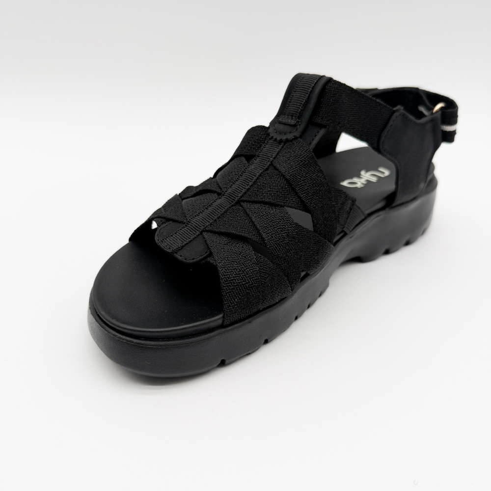 Ryka Blissful Strappy Sport Sandals Adjustable Hook Loop Comfort Black 6.5 NEW - Picture 6 of 15